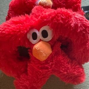 Sesame Street Bark Pretzel  Me  Elmo Dog Toy in Vibrant Red Set of Two in M/L